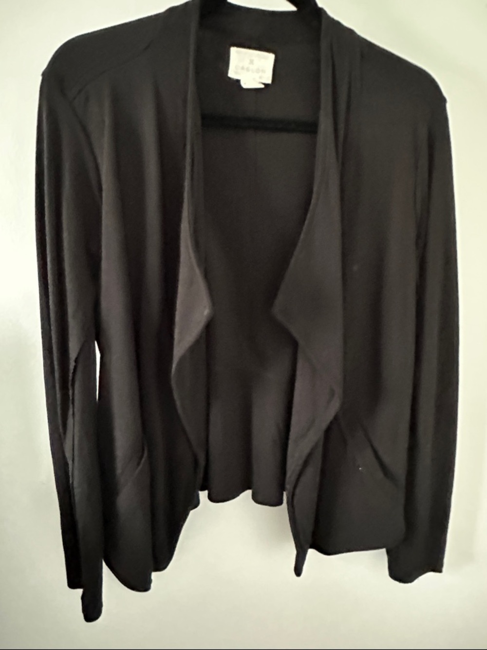 Caslon Black Open-Front Draped Blazer Jacket